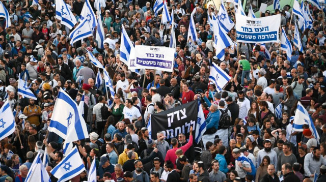 המחאה בעד הרפורמה המשפטית (צילום: יואב דודקביץ/TPS)