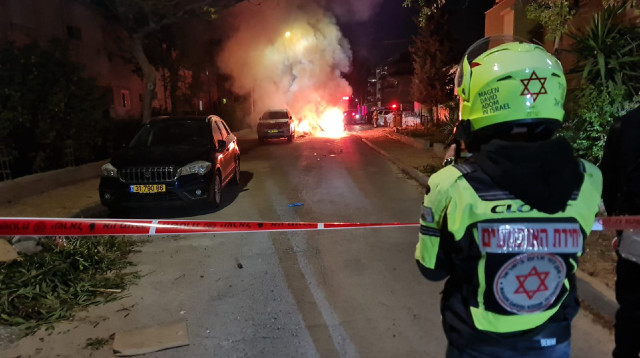 זירת הפיצוץ בקריית ביאליק (צילום: תיעוד מבצעי מד"א)