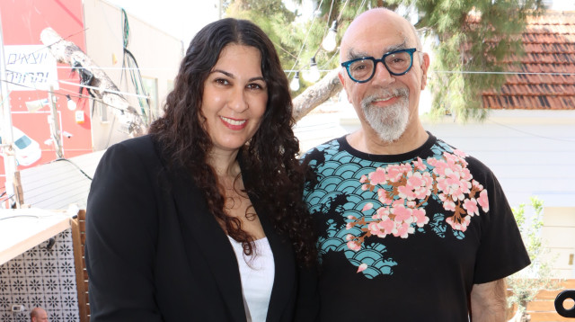 שף ישראל אהרוני וקרין שהין מנהלת יחידה עסקית מאסטרשף (צילום: ניר פקין)