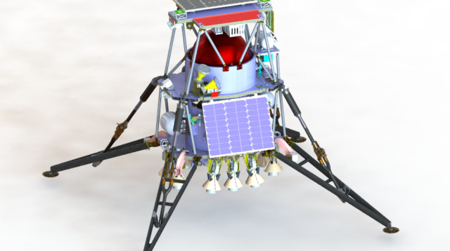 דגם הנדסי של נחתת בראשית 2 (צילום: באדיבות SpaceIL)