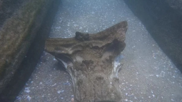 השיש בבית ינאי קרדיט היחידה לארכיאולוגיה ימית ברשות העתיקות (צילום: באדיבות רשות העתיקות)