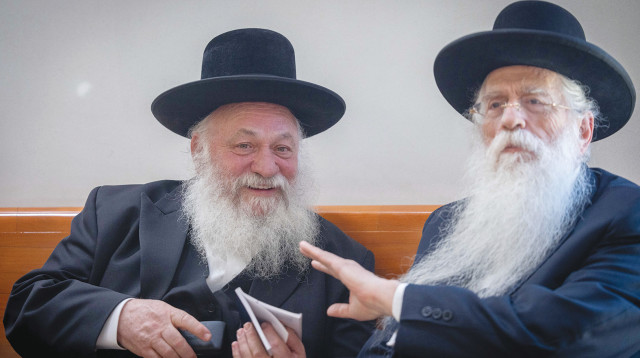 מאיר פרוש, יצחק גולדקנופף (צילום: יונתן זינדל פלאש 90)