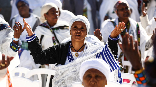 יום הזיכרון ליהודי אתיופיה שנספו בדרכם לישראל (צילום: REUTERS/Ronen Zvulun)