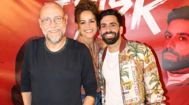 אליעד נחום, גלית גיאת, צביקה הדר (צילום: ניר פקין)