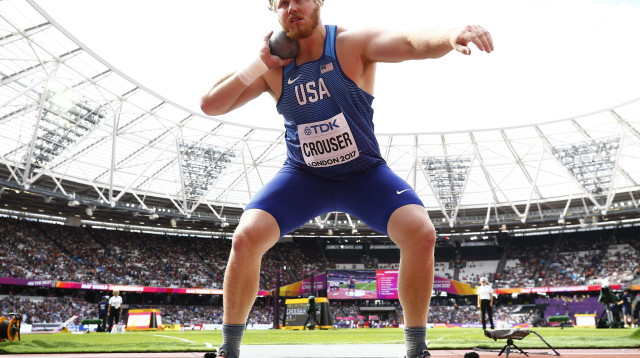 הודף כדור ברזל אמריקאי ריאן קראוזר (צילום: רויטרס)