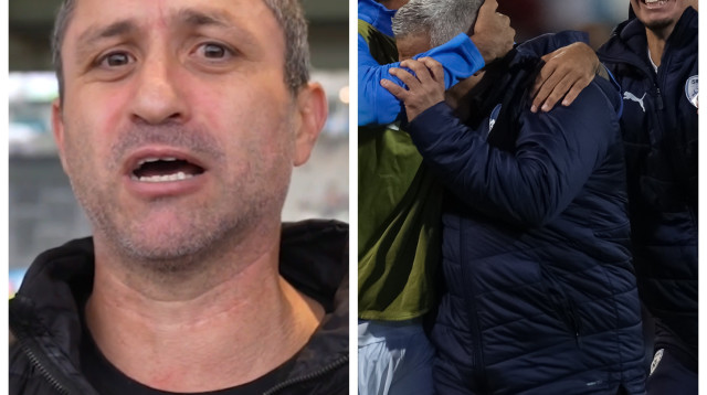 יש על מה לבנות. ישראלביץ' על רקע החגיגות של נבחרת הנוער (צילום: צילום מסך, אילוסטרציה)