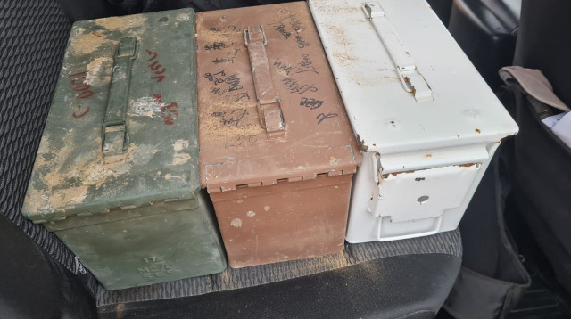 התחמושת שנגנבה מצאלים (צילום: שב"כ)