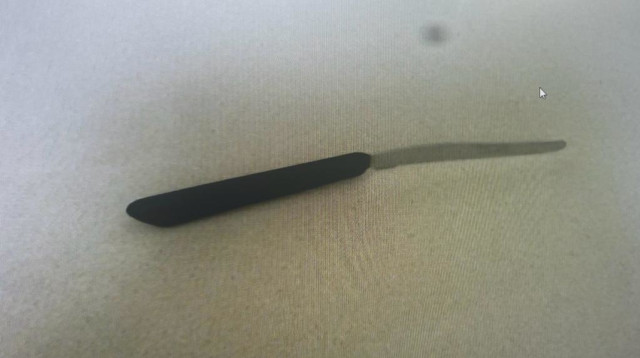 הסכין מניסיון השוד בחיפה (צילום: דוברות המשטרה)