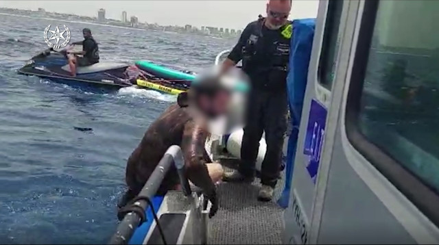 חילוץ שיטור ימי 10.06.23 (צילום: דוברות המשטרה)