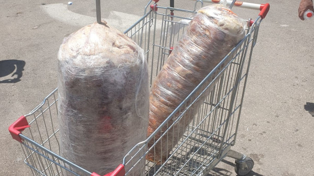 בשר מקולקל ברמלה (צילום: דוברות המשטרה)