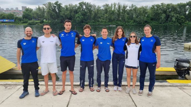 לא מעט שמות גדולים באליפות. סגל הנבחרת (צילום: אתר רשמי, איגוד השחייה)