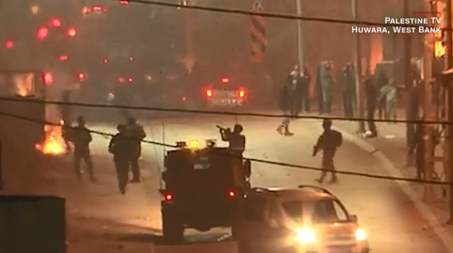 ליל המהומות בחווארה (צילום: צילום מסך)