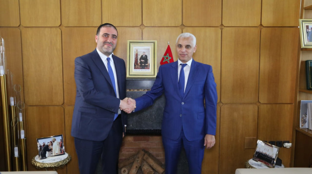 שר הבריאות משה ארבל ומקבילו ממרוקו (צילום: משרד הבריאות של מרוקו)