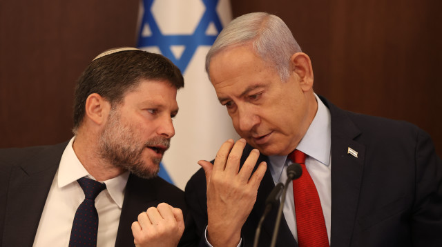 בנימין נתניהו, בצלאל סמוטריץ' (צילום: עמית שאבי, פול)