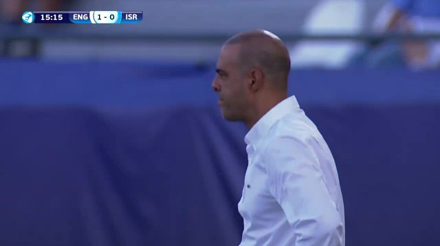 תקציר המחצית הראשונה ביורו הצעירות: אנגליה – ישראל 0:1 (צילום: ספורט 1)