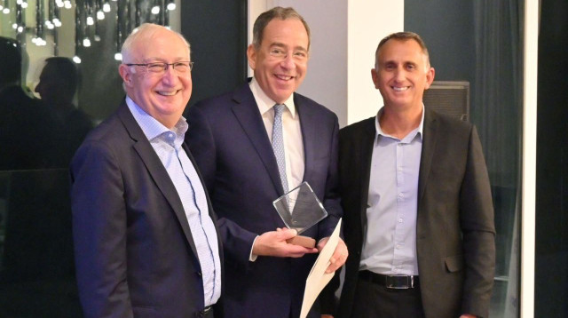 טום ניידס, פרופ' מנואל טרכטנברג, תמיר הימן (צילום: INSS - המכון למחקרי ביטחון לאומי)