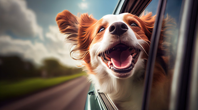 כלב באוטו (צילום: אינגאימג')