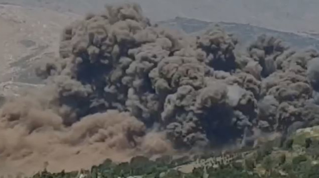 פיצוץ המוקשים בצפון (צילום: אגף דוברות וקשרי ציבור, משרד הביטחון)