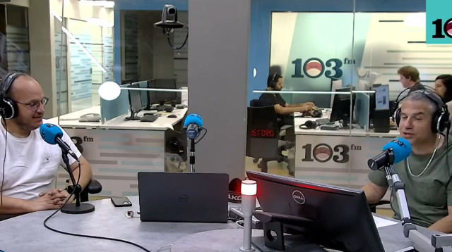 ינון מגל וחיים לוינסון  (צילום: 103FM)