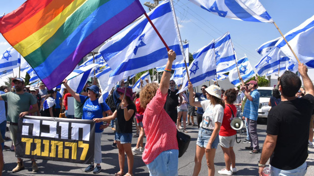 ההפגנה בבאר שבע, הבוקר (צילום: סלון המחאה באר שבע)