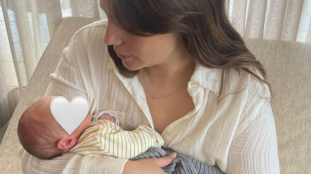 עמית פרקש ובנה הטרי (צילום: צילום מסך אינסטגרם)