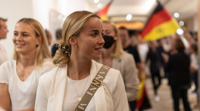 ג'וליה גווין שחקנית נבחרת גרמניה (צילום: GettyImages)