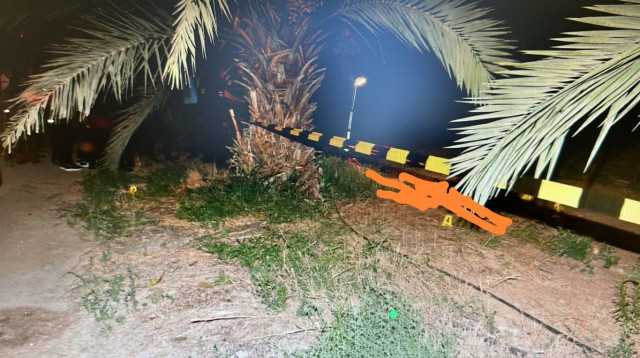 זירת החשד לרצח בבקעת הירדן (צילום: דוברות המשטרה)