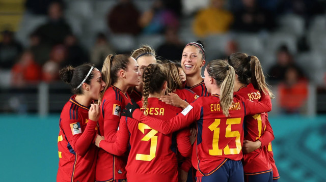שחקניות נבחרת ספרד נשים (צילום: GettyImages, Buda Mendes)