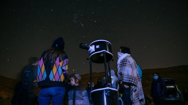 מטר המטאורים בירוחם  (צילום: מצפה שירת הכוכבים)