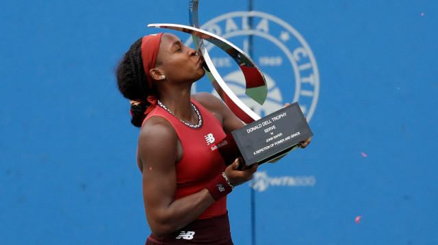 קוקו גוף טניסאית אמריקאית, זוכת טורניר וושינגטון (צילום: רויטרס)