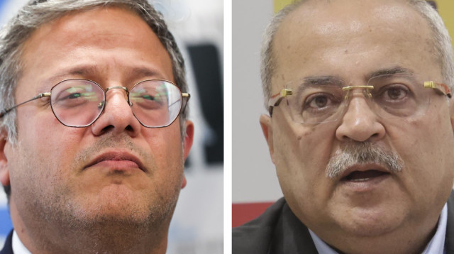 אחמד טיבי, איתמר בן גביר (צילום: מרק ישראל סלם,יונתן זינדל, פלאש 90)