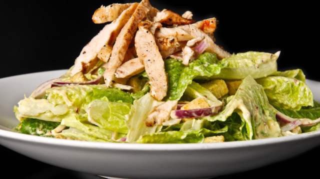 סלט קיסר של רשת ההמבורגרים BBB  (צילום: אסף לוי)