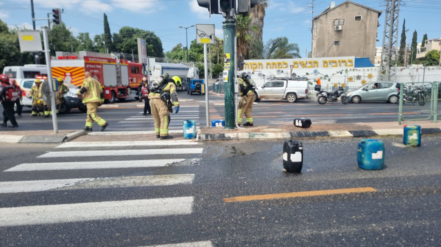 זירת האירוע. נשללה סכנה סביבתית (צילום: דוברות כבאות והצלה)