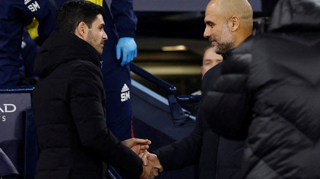 לא כוחות, עד הערב? גווארדיולה וארטטה (צילום: רויטרס)