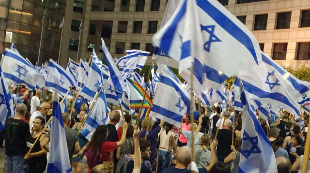 המחאה נגד הרפורמה במערכת המשפט (צילום: אריאל טנקוס)