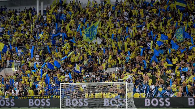 אוהדי מכבי תל אביב (צילום: אריאל שלום)