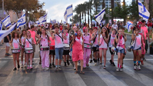 השבוע ה-33 למחאה נגד הרפורמה (צילום: אבשלום ששוני)