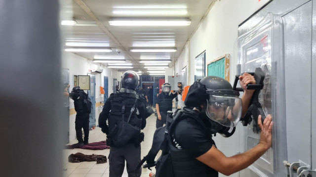 הפרות סדר בבתי הסוהר "רימונים" ו"אשל" (צילום: דוברות שב"ס)