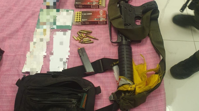 האמל"ח שנתפס ביהודה ושומרון (צילום: דוברות המשטרה)