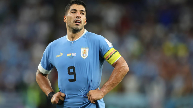 לואיס סוארס במדי נבחרת אורוגוואי (צילום: GettyImages, Fantasista)