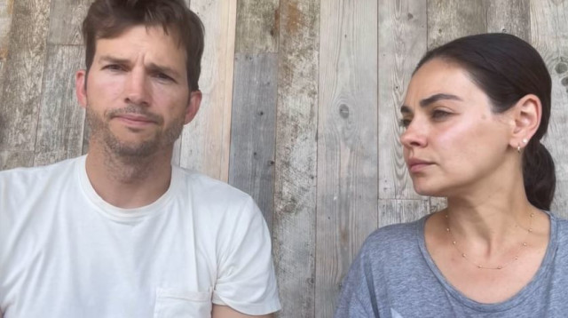 מילה קוניס, אשטון קוצ'ר (צילום: צילום מסך אינסטגרם)