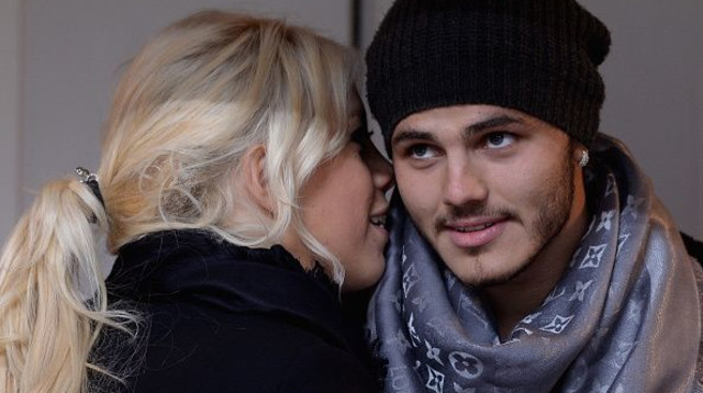 וונדה נארה איקרדי לצד בעלה מאורו איקרדי (צילום: Claudio Villa / Stringer)