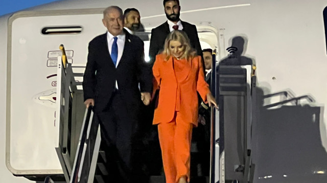 שרה ובנימין נתניהו נחתו בקליפורניה (צילום: טובה לזרוף, JP)