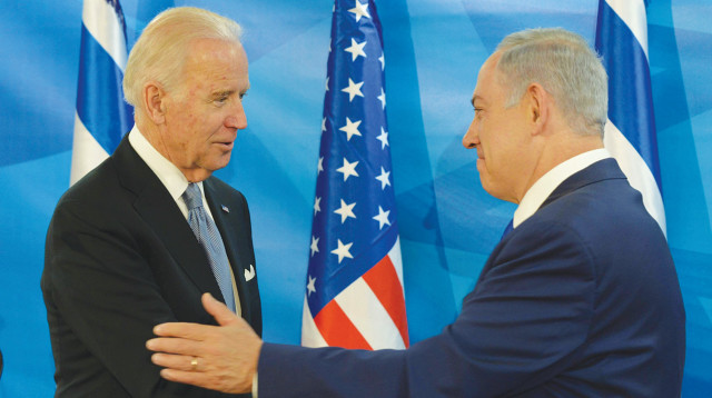 בנימין נתניהו, ג'ו ביידן (צילום: עמוס בן גרשום/לע״מ)