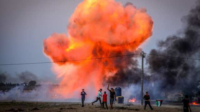 הפרות הסדר בגבול רצועת עזה (צילום: עבד רחים חטיב - פלאש 90)