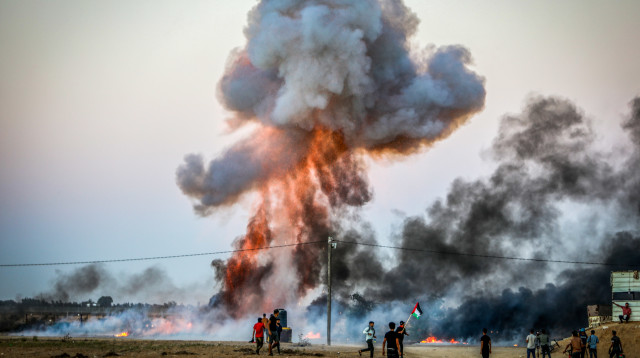 הפרות הסדר בגבול רצועת עזה (צילום: עבד ראחים חטיב, פלאש 90)