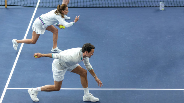 פדרר וקייט מידלטון במשחק משותף יוני 2023 (צילום: רויטרס)