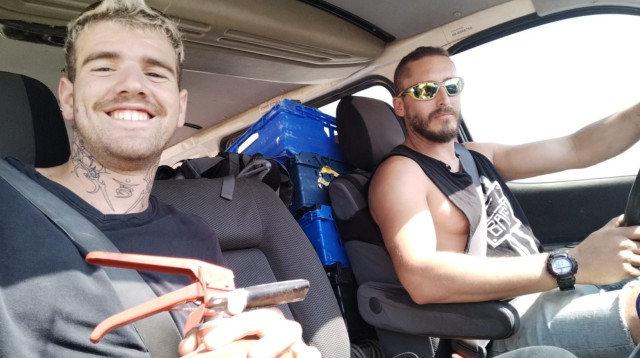 נרי לדרברג ואורי טיסר (צילום: פרטי)