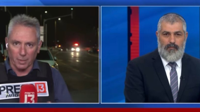 צבי יחזקאלי, אלון בן דוד (צילום: צילום מסך מתוך חדשות 13)
