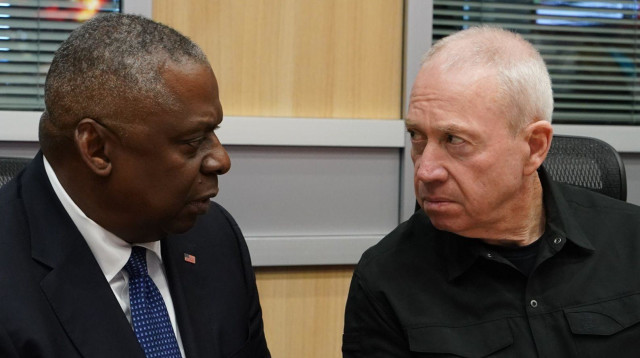 שר הביטחון יואב גלנט ומזכיר ההגנה האמריקני לויד אוסטין (צילום: אריאל חרמוני, משרד הביטחון)